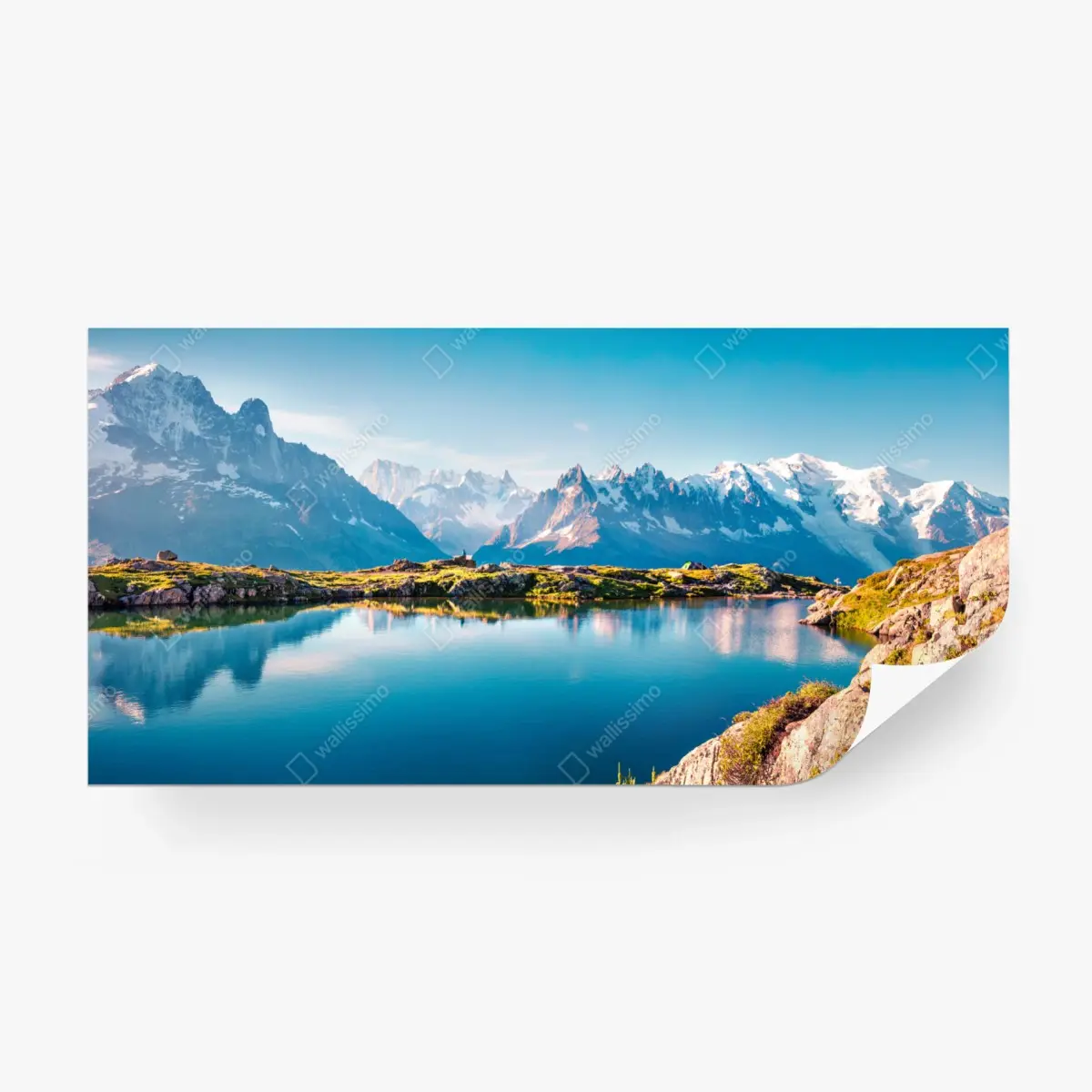 Fototapete Lac Blanc mit Blick auf Mont Blanc – Pixers®