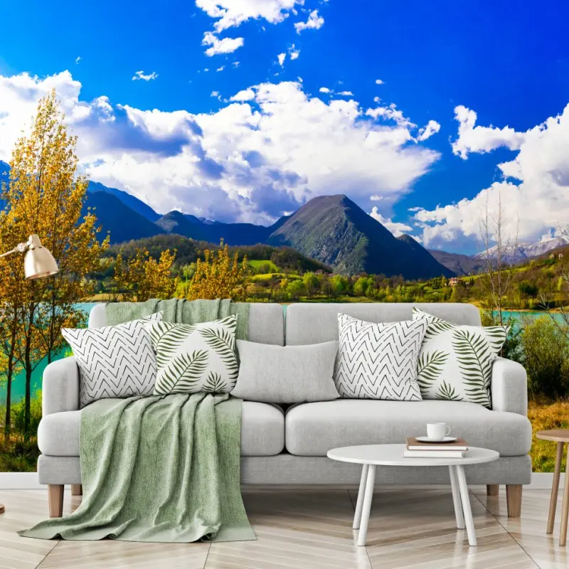 Fototapete türkissee mit berglandschaft