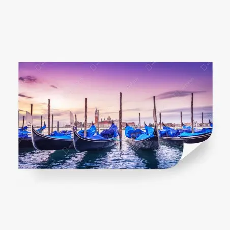 Fototapete Venedig gondeln bei sonnenuntergang – Pixers®