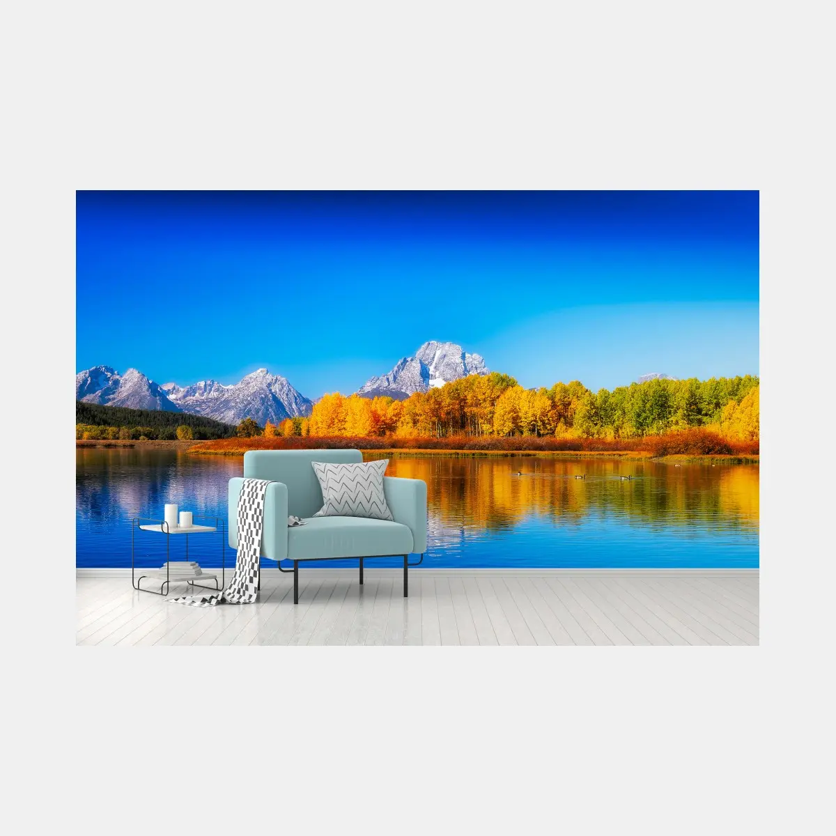 Fototapete herbstliche berge und seenlandschaft – Pixers®