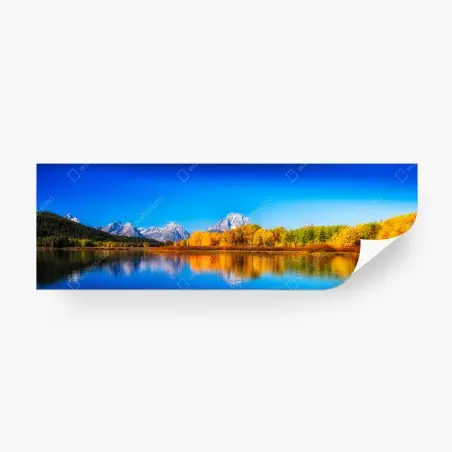 Fototapete herbstliche berge und seenlandschaft – Pixers®