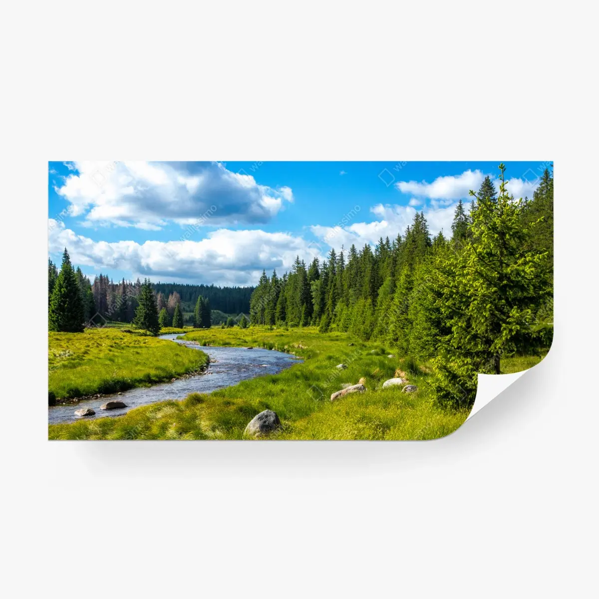 Fototapete ruhige flusslandschaft – Pixers®