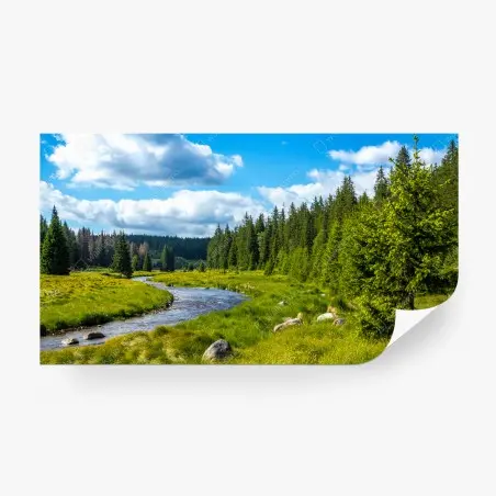 Fototapete ruhige flusslandschaft – Pixers®