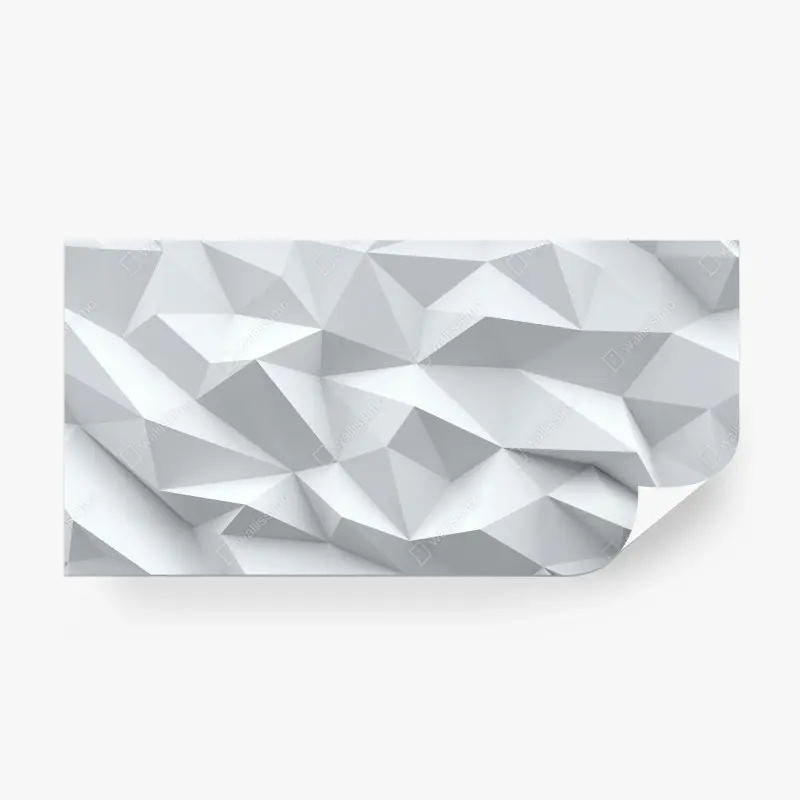 Fototapete weißes dreidimensionales low-poly geometrisches muster