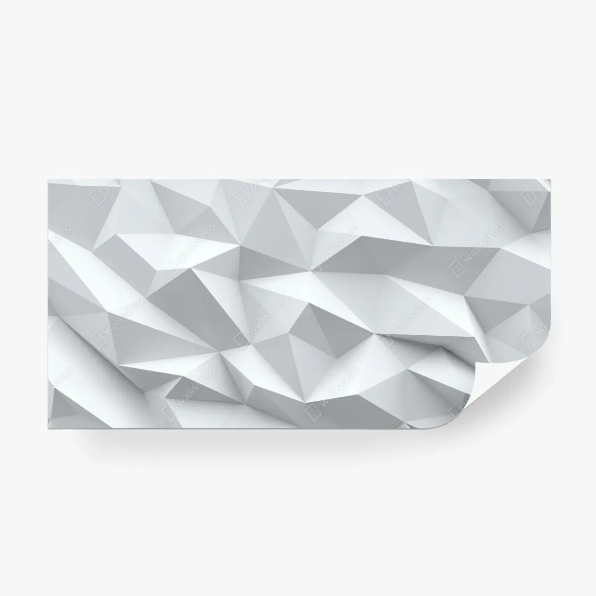 Fototapete weißes dreidimensionales low-poly geometrisches muster – Pixers®