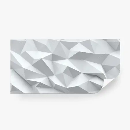 Fototapete weißes dreidimensionales low-poly geometrisches muster – Pixers®