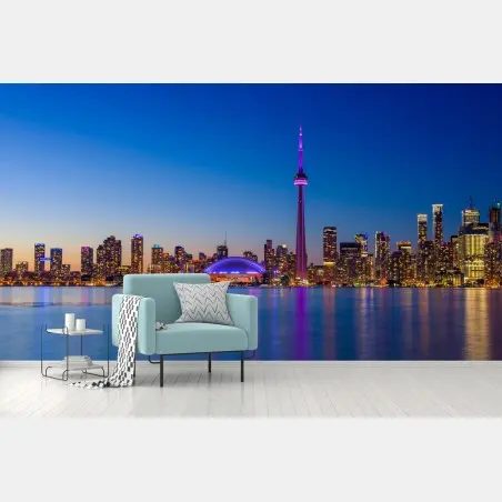 Fototapete Toronto skyline bei dämmerung – Pixers®