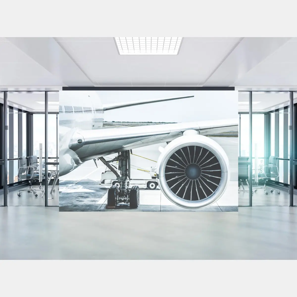 Fototapete nahaufnahme triebwerk am terminal – Pixers®