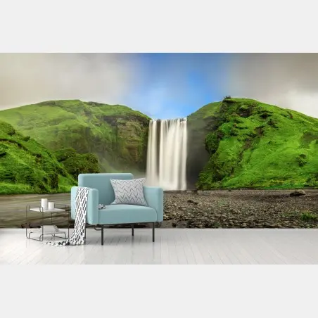 Fototapete panorama des wasserfalls Skogafoss – Pixers®
