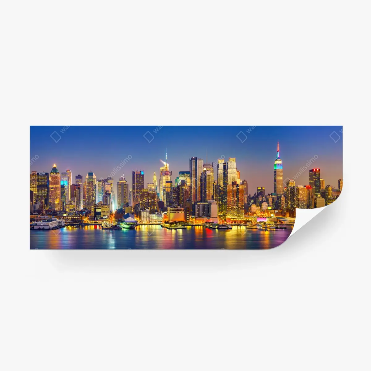 Fototapete Manhattan skyline bei dämmerung – Pixers®