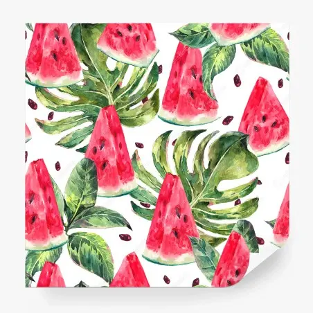 Fototapete aquarell wassermelonen sommermuster – Pixers®