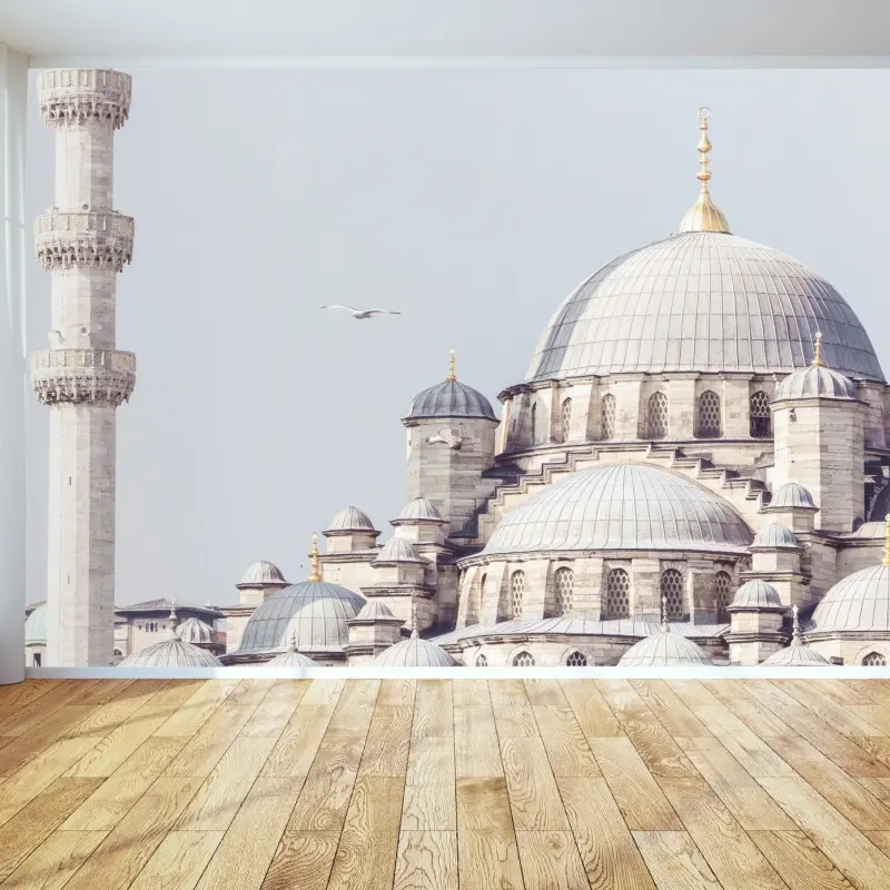 Fototapete Istanbul moschee kupeln im sanften licht