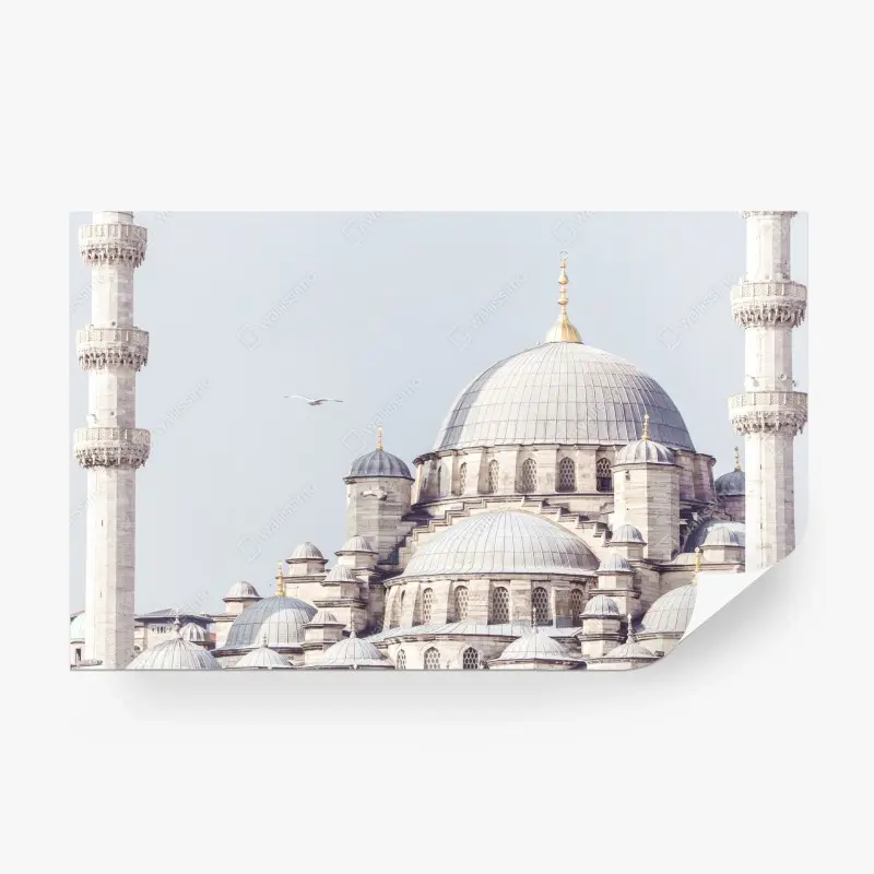 Fototapete Istanbul moschee kupeln im sanften licht