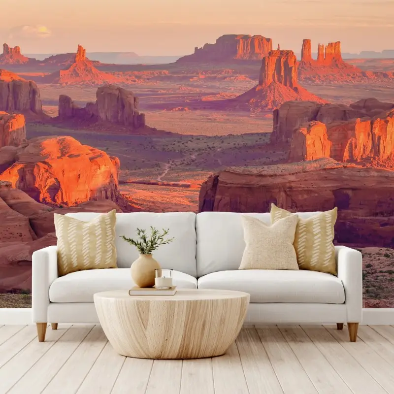 Fototapete sonnenuntergang über Monument Valley vom Hunts Mesa