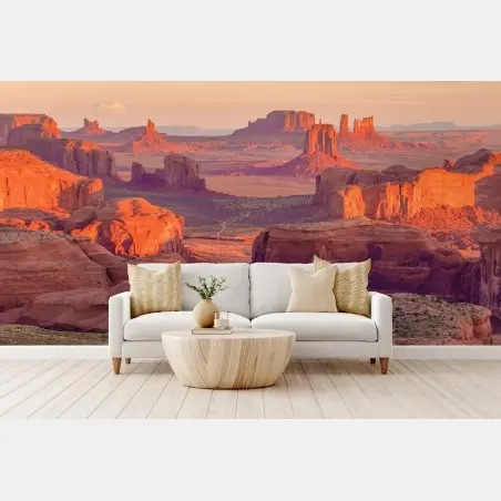 Fototapete sonnenuntergang über Monument Valley vom Hunts Mesa – Pixers®