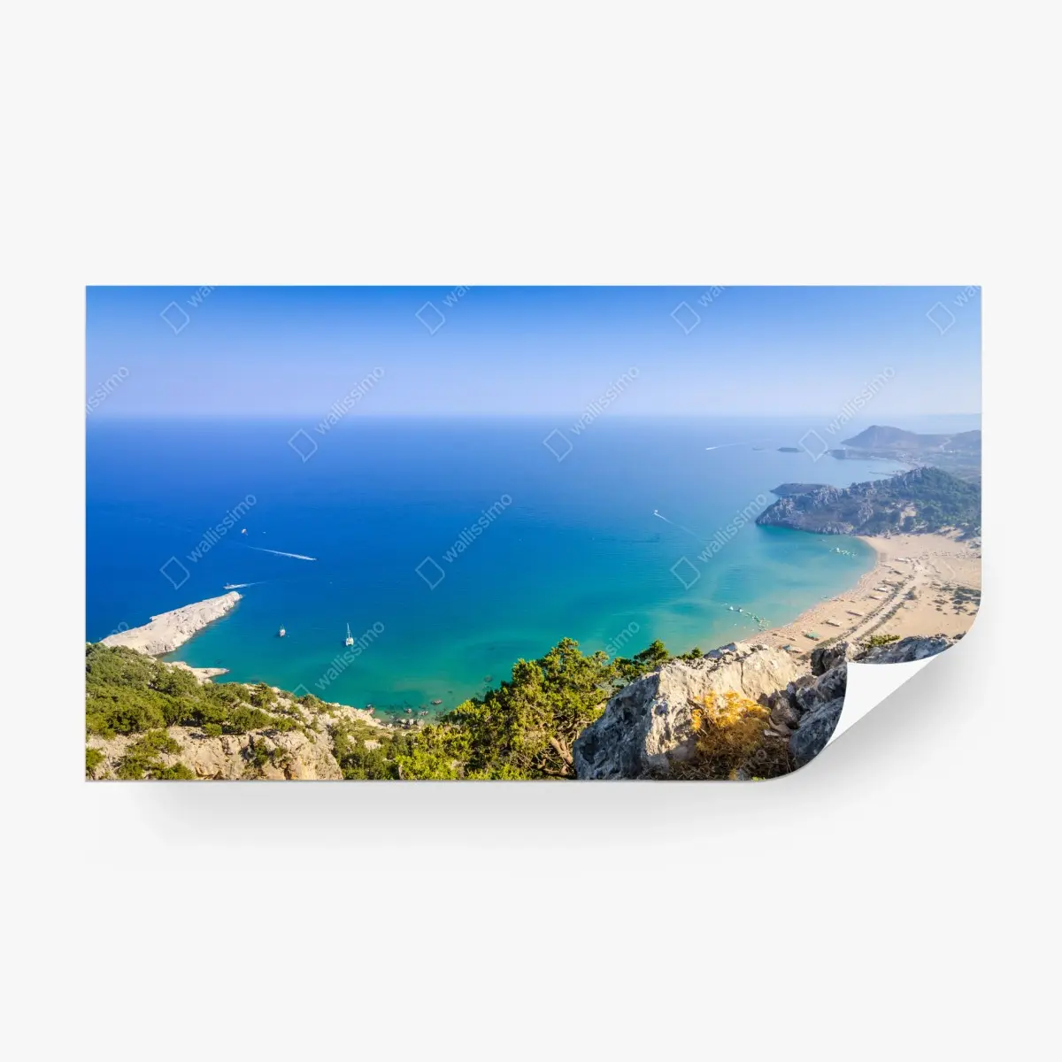 Fototapete sonnige türkisbucht panorama – Pixers®