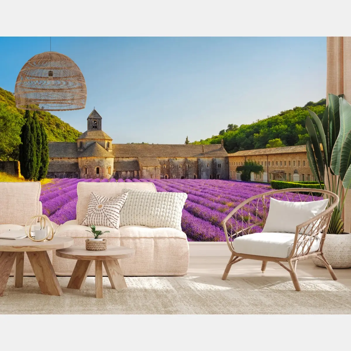 Fototapete lavendelfelder bei Abtei Sénanque, Provence – Pixers®