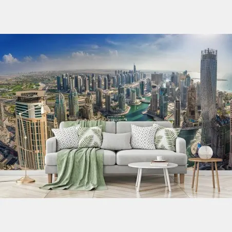 Fototapete Dubai Marina panorama skyline – Pixers®