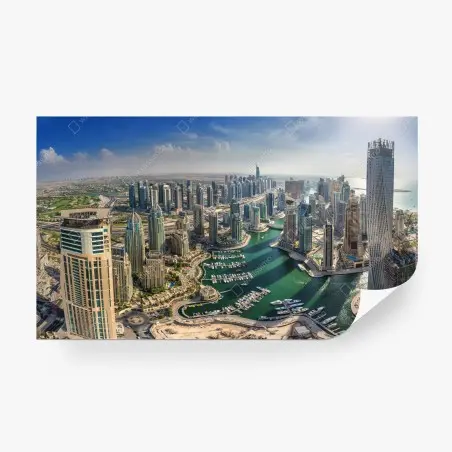 Fototapete Dubai Marina panorama skyline – Pixers®