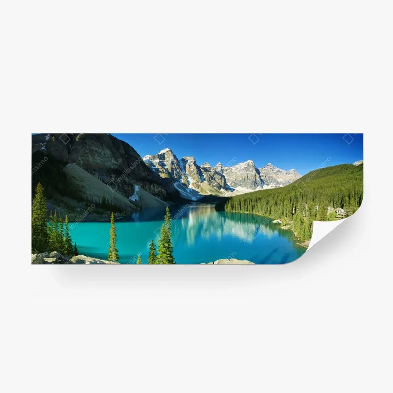 Fototapete ruhiger türkisfarbener bergsee