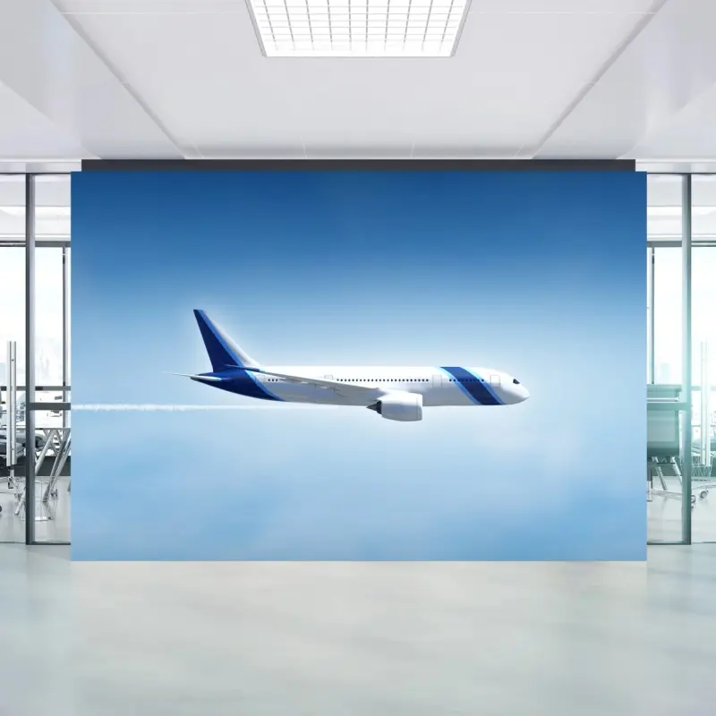 Fototapete jet im klaren blauen himmel