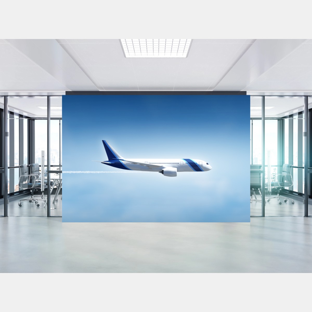 Fototapete jet im klaren blauen himmel – Pixers®