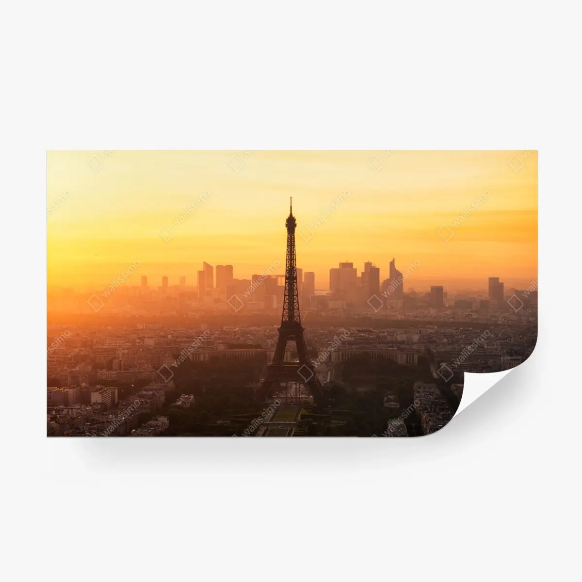 Fototapete Paris sonnenuntergang mit Eiffelturm – Pixers®