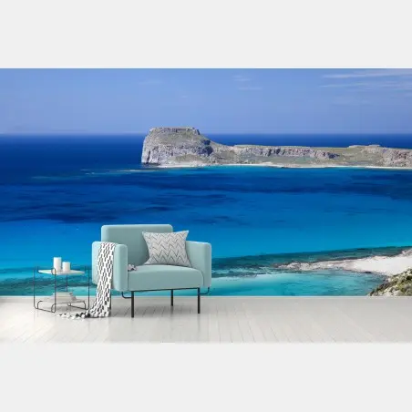 Fototapete ruhige insellandschaft mit türkisblauem meer – Pixers®