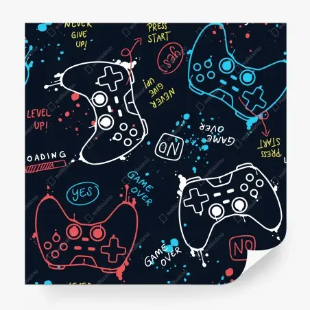 Fototapete buntes gamepad-muster – Pixers®