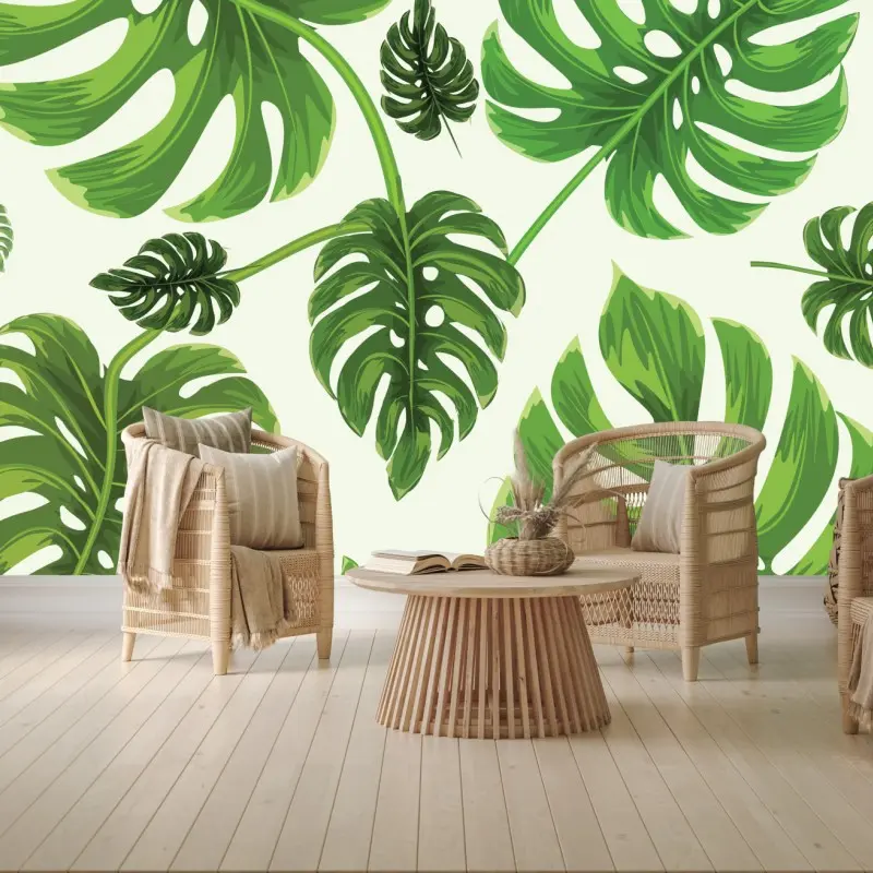 Fototapete tropisches monstera-blattmuster