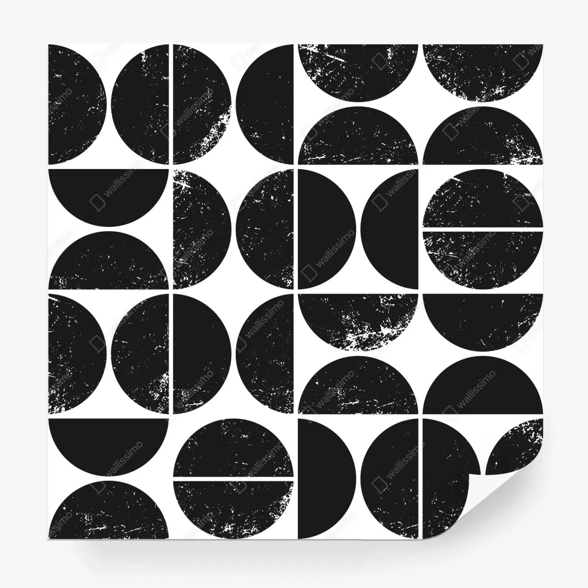 Fototapete schwarzes geometrisches kreismuster – Pixers®