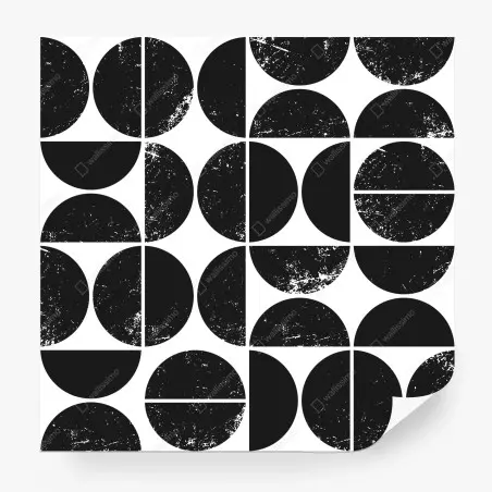 Fototapete schwarzes geometrisches kreismuster – Pixers®