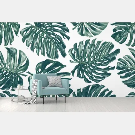 Fototapete monstera blatt botanisches muster – Pixers®