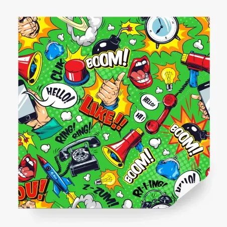 Fototapete comic pop-art explosionsmuster – Pixers®