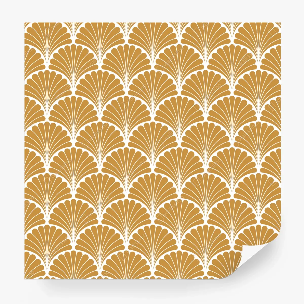 Fototapete goldenes fächermuster im art-deco-stil – Pixers®