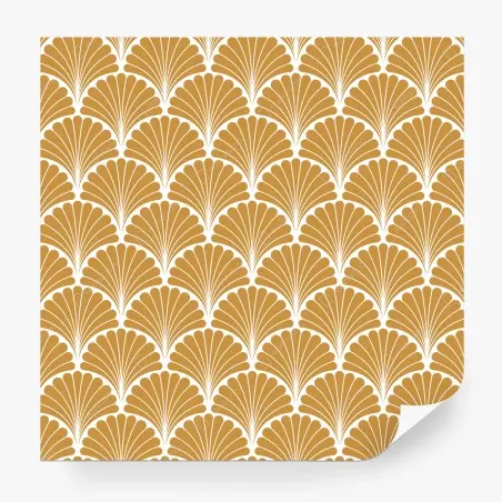 Fototapete goldenes fächermuster im art-deco-stil – Pixers®
