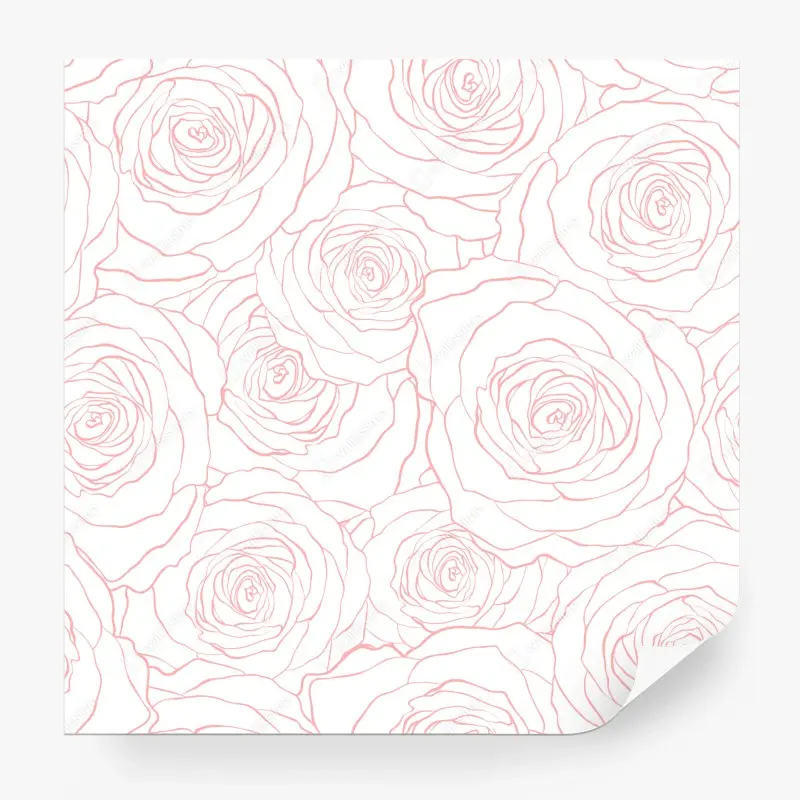 Fototapete zartes muster rosa rosen