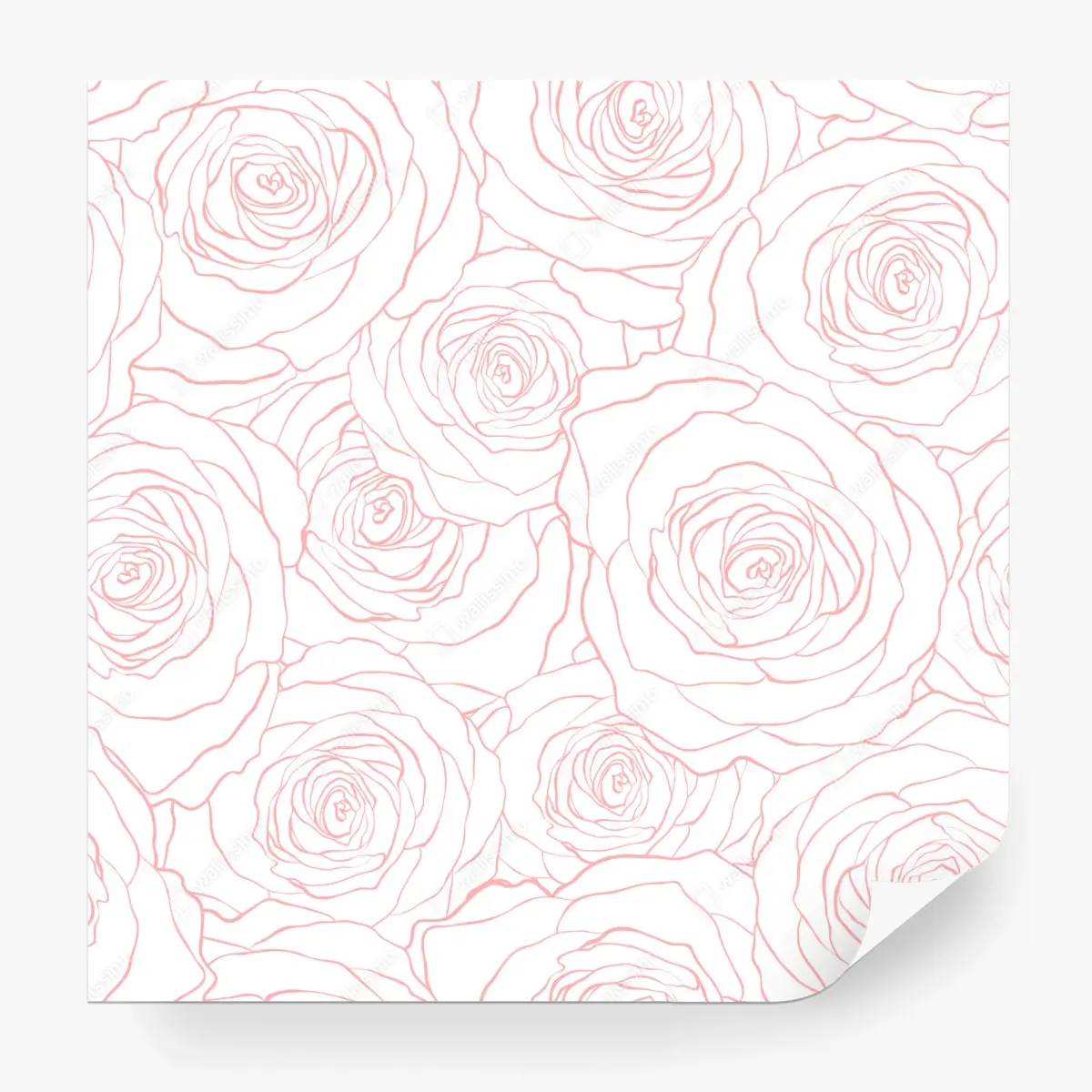 Fototapete zartes muster rosa rosen – Pixers®