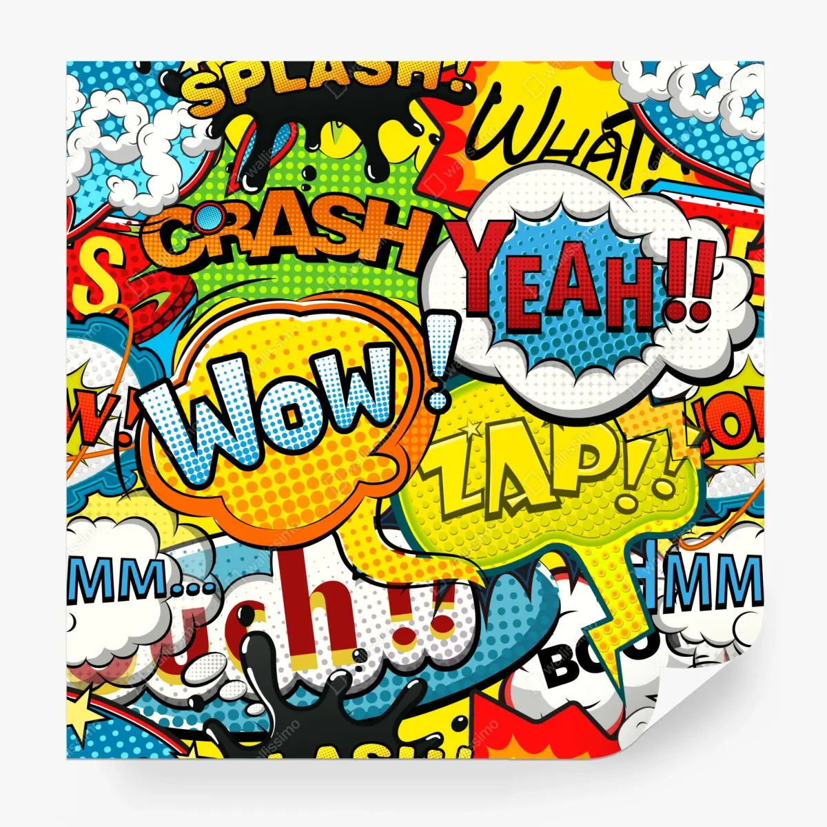 Fototapete bunte comic pop-art-collage – Pixers®