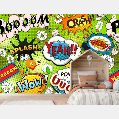 Fototapete lebhafte pop-art-comic-collage – Pixers®