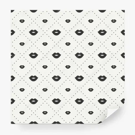 Fototapete minimalistisches monochromes lippenmuster – Pixers®