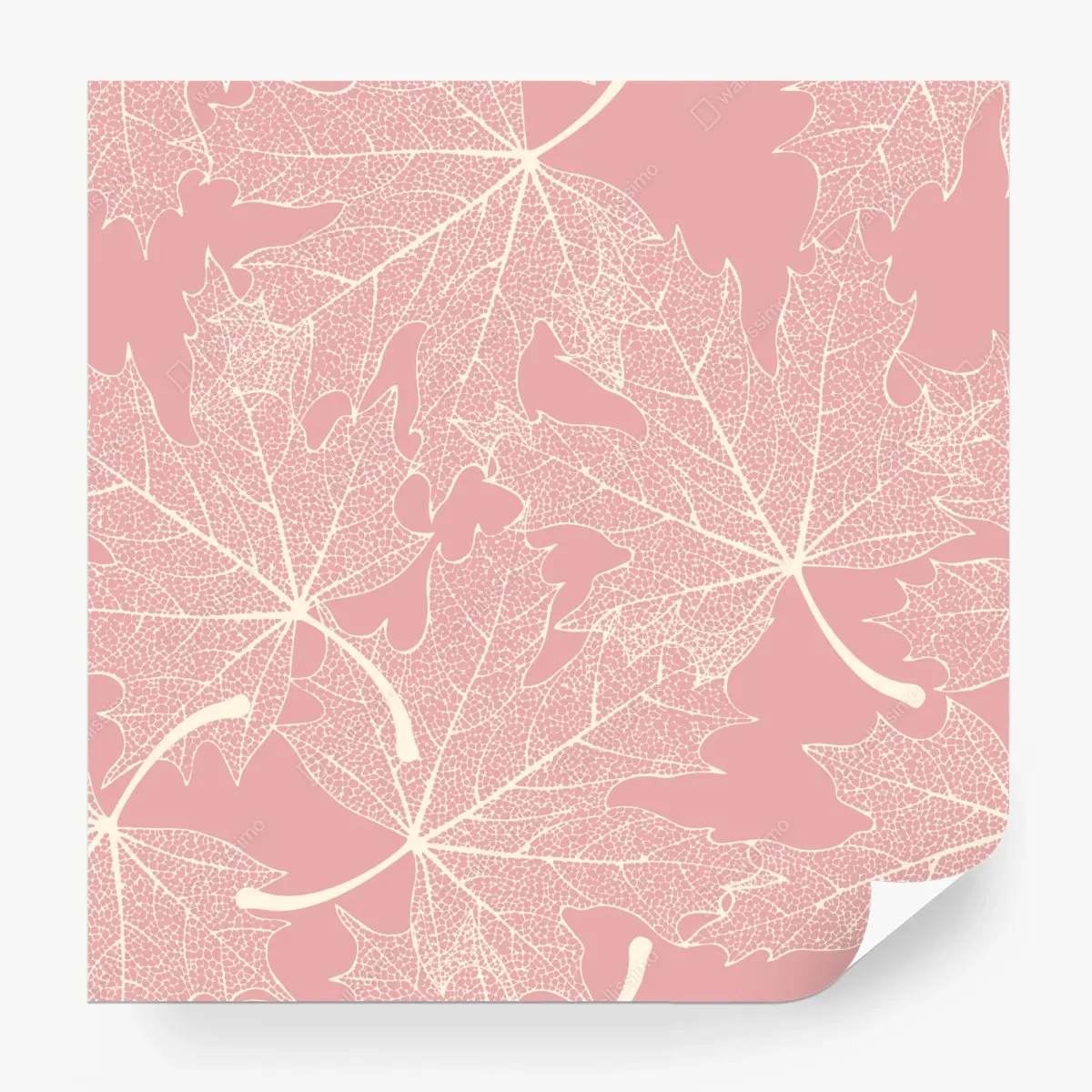 Fototapete zartes rosa blattmuster – Pixers®