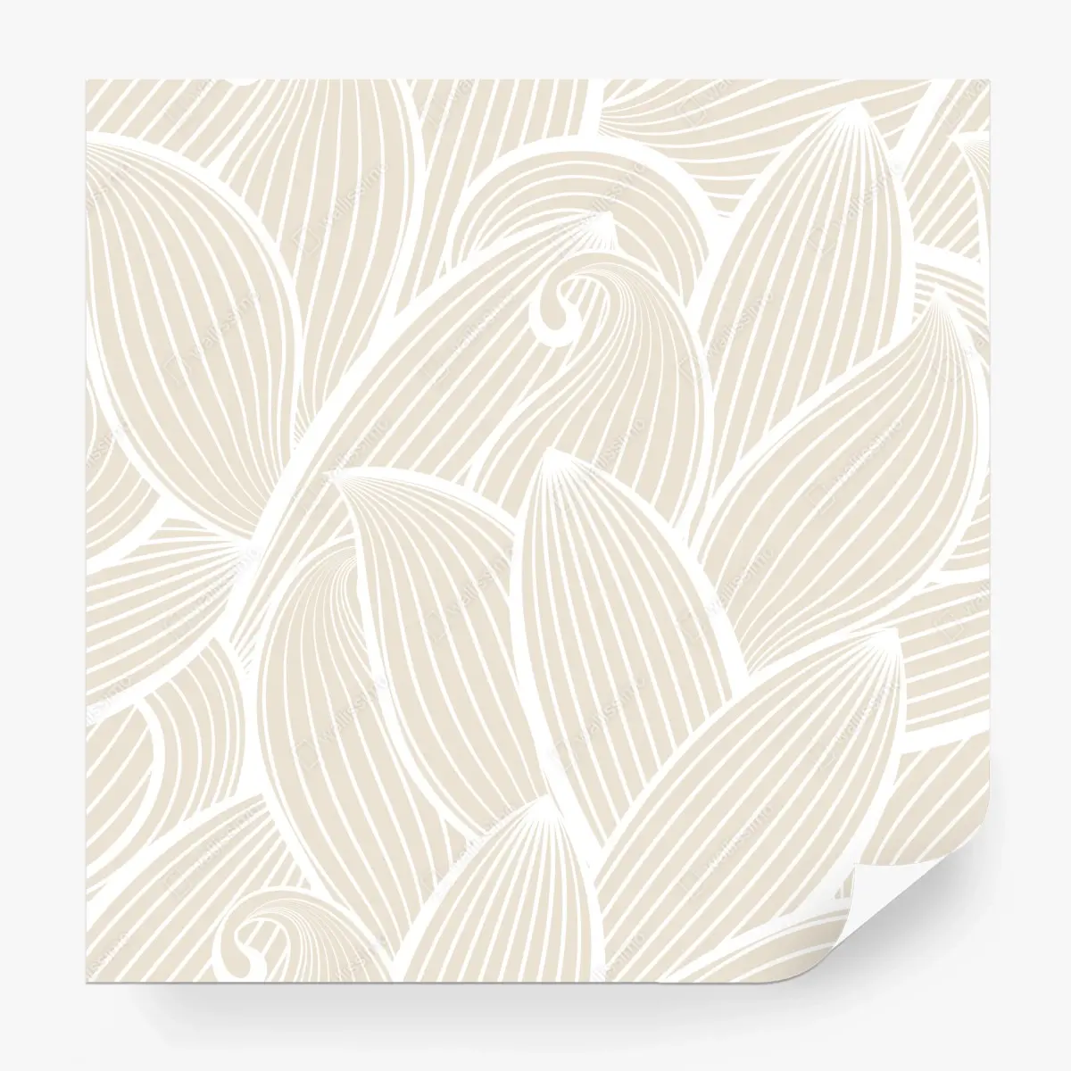 Fototapete zartes beige botanisches muster – Pixers®