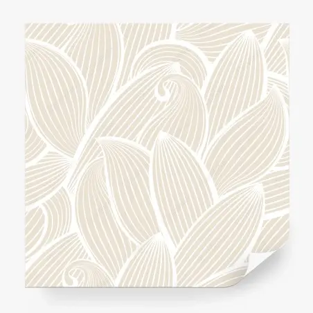 Fototapete zartes beige botanisches muster – Pixers®