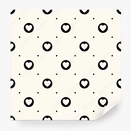 Fototapete minimalistisches muster mit schwarzen herzen – Pixers®