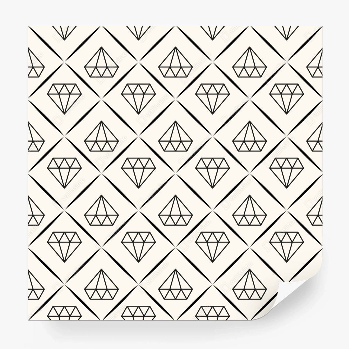 Fototapete geometrisches diamantmuster – Pixers®