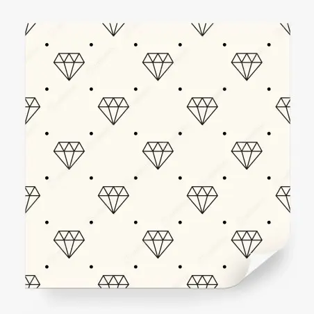 Fototapete minimalistisches diamantenmuster mit punkten – Pixers®