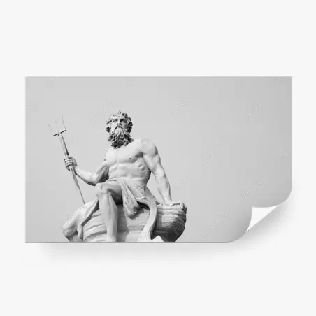 Fototapete Neptun klassisches standbild in monochrom – Pixers®
