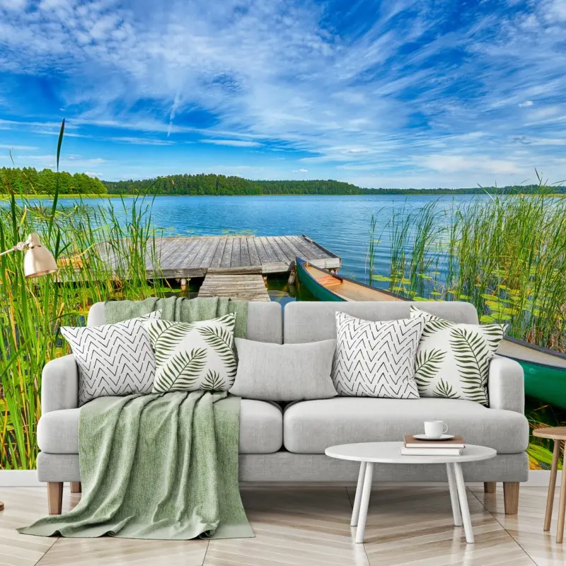 Fototapete ruhiger sommersee in Masuren