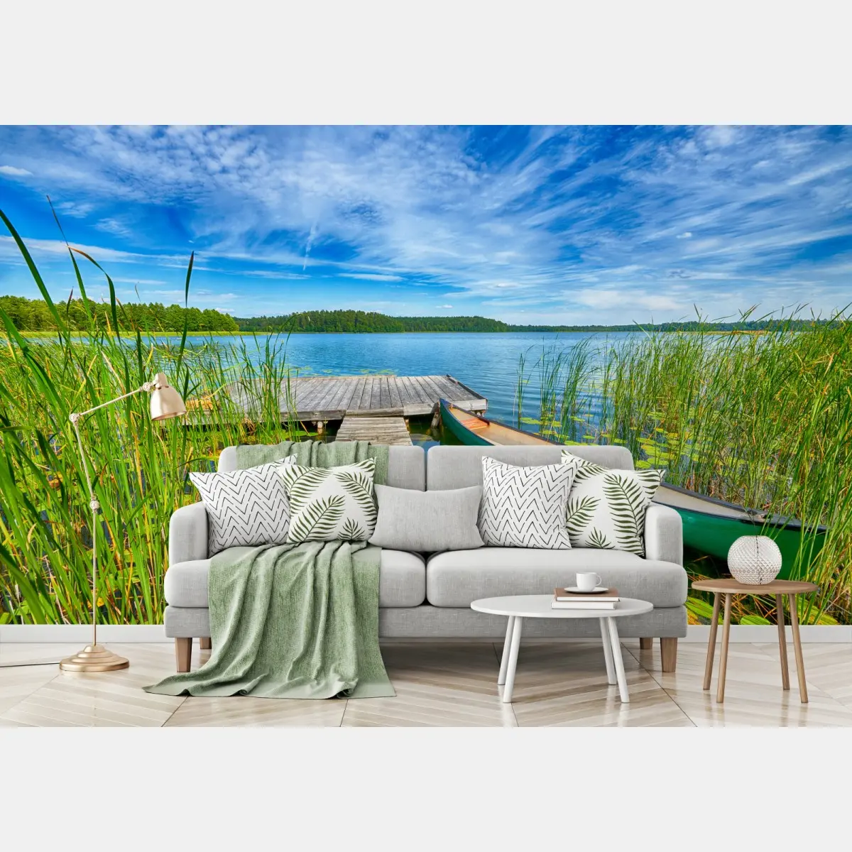 Fototapete ruhiger sommersee in Masuren – Pixers®